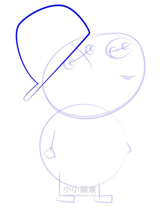 小猪佩奇小马皮特简笔画画法图片步骤步骤6