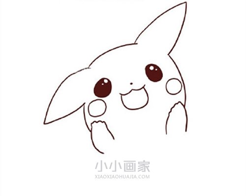 神奇宝贝皮卡丘简笔画画法图片步骤步骤5