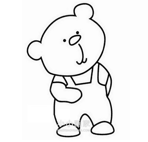 可爱小熊简笔画画法图片步骤步骤5