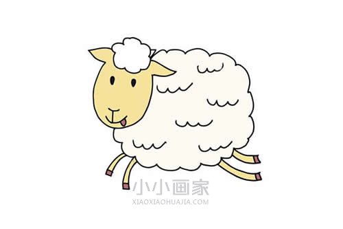 绘本故事奔跑的小羊简笔画画法图片步骤