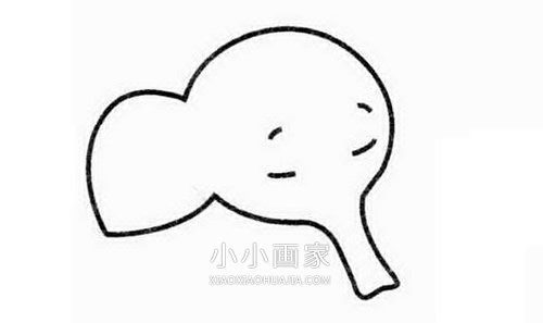 可爱小象简笔画画法图片步骤步骤2