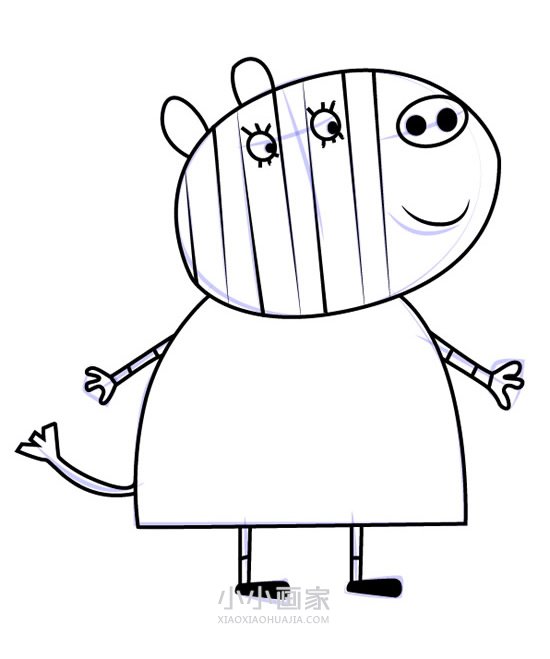 绘本故事斑马佐伊的妈妈简笔画画法图片步骤