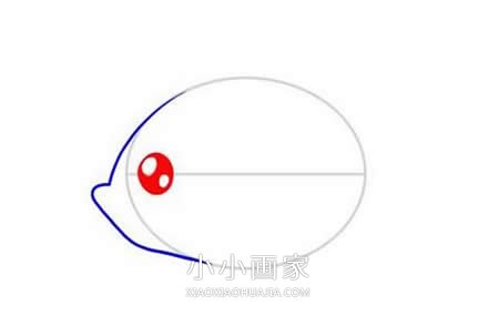 可爱小扁鱼简笔画画法图片步骤步骤4