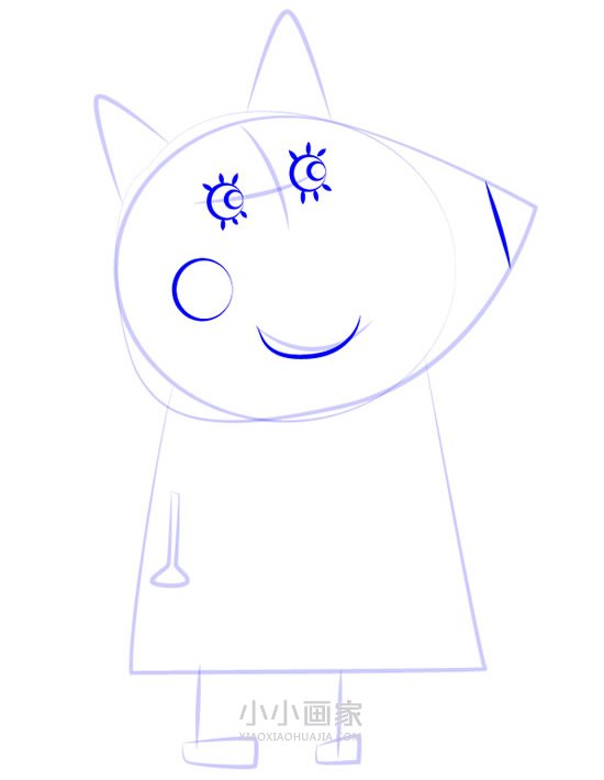 小狐狸弗雷迪的妈妈简笔画画法图片步骤步骤5