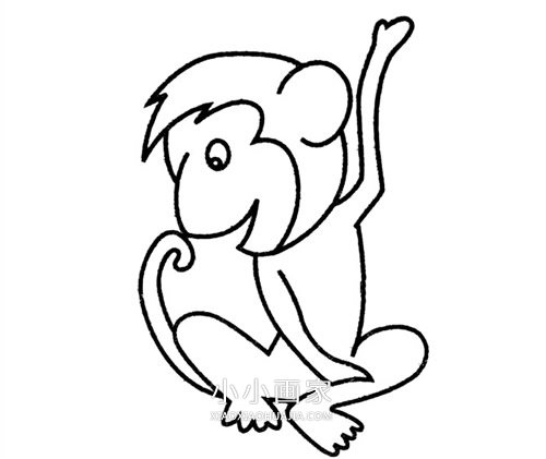 绘本故事可爱小猴子简笔画画法图片步骤