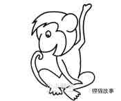 可爱小猴子简笔画画法图片步骤步骤6
