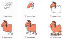 彩色卡通骆驼简笔画画法图片步骤步骤2