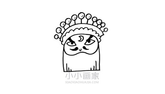 京剧人物简笔画画法图片步骤步骤3