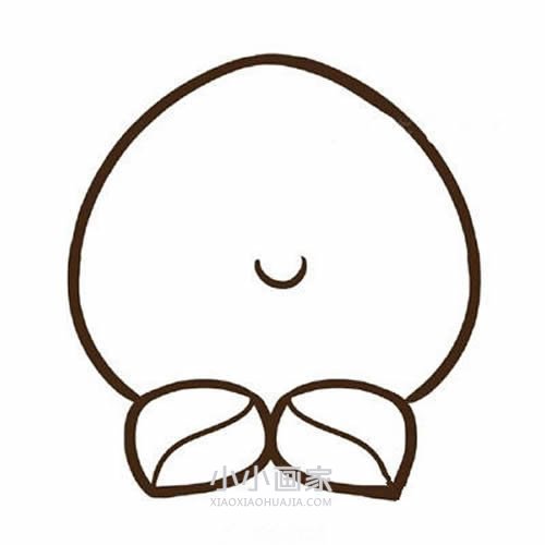 可爱彩色桃子简笔画画法图片步骤步骤5