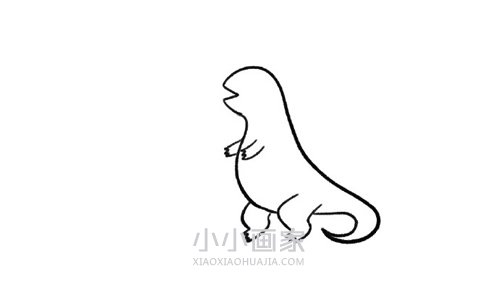 可爱哥斯拉简笔画画法图片步骤步骤5