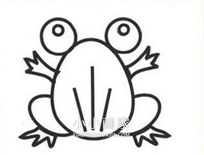 彩色小青蛙简笔画画法图片步骤步骤5