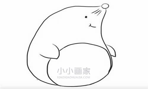 卡通小鼹鼠简笔画画法图片步骤步骤6