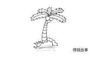 岛上的椰子树简笔画画法图片步骤步骤6