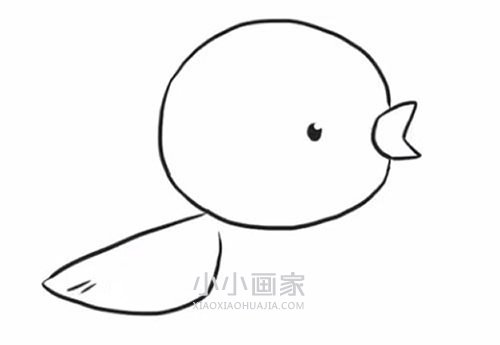 停在电线上的小鸟简笔画画法图片步骤步骤4