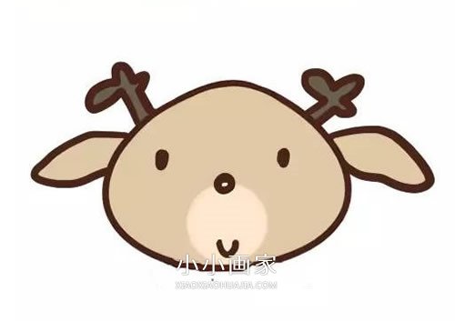 可爱小鹿简笔画画法图片步骤步骤1