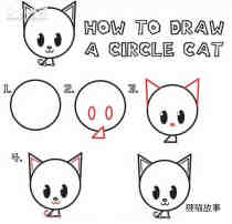 绘本故事卡通小猫简笔画画法图片步骤