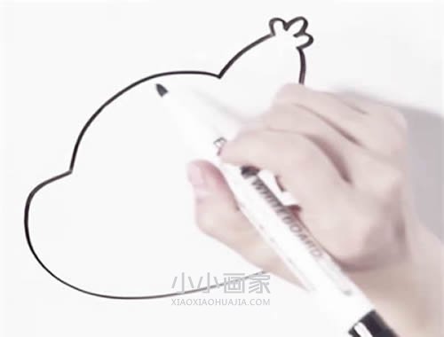 可爱松鼠宝宝简笔画画法图片步骤步骤2