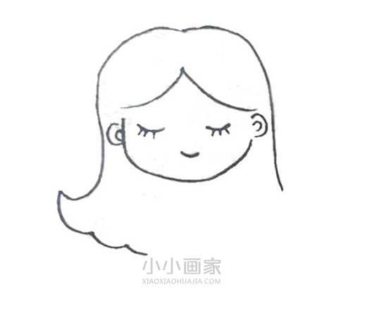 美丽公主简笔画画法图片步骤步骤4