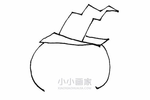 戴巫婆帽南瓜灯简笔画画法图片步骤步骤4