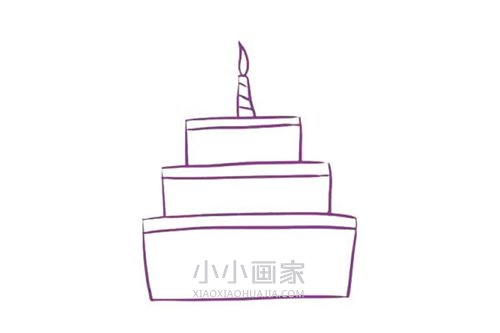三层结婚蛋糕简笔画画法图片步骤步骤5