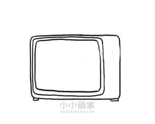 老旧电视机简笔画画法图片步骤步骤4