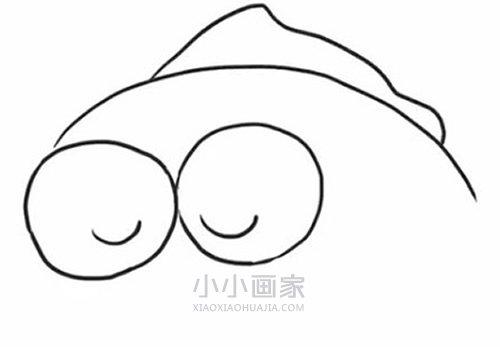睡觉的小胖鱼简笔画画法图片步骤步骤3