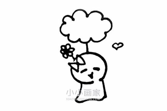 日本晴天娃娃简笔画画法图片步骤步骤5